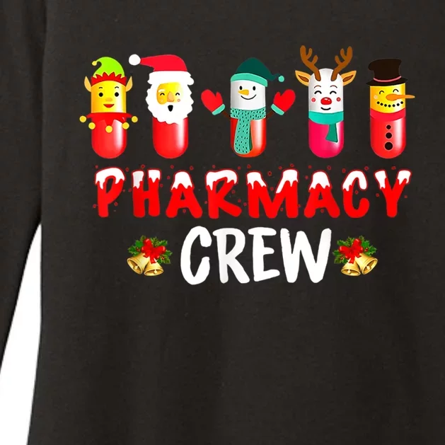 Pharmacy Crew Christmas Snow Reindeer Santa Claus Gift Womens CVC Long Sleeve Shirt