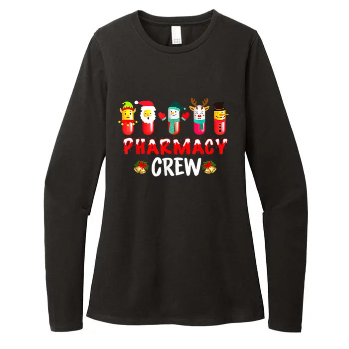 Pharmacy Crew Christmas Snow Reindeer Santa Claus Gift Womens CVC Long Sleeve Shirt