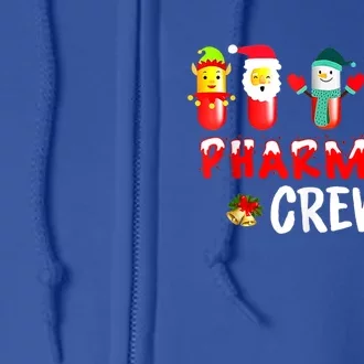 Pharmacy Crew Christmas Snow Reindeer Santa Claus Gift Full Zip Hoodie