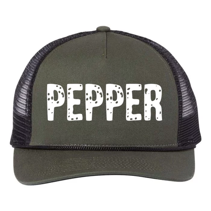 Pepper Costume Couple Salt And Pepper Costume Gift Retro Rope Trucker Hat Cap