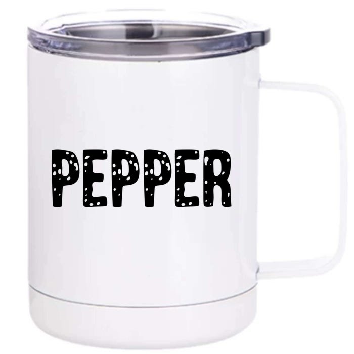 Pepper Costume Couple Salt And Pepper Costume Gift Front & Back 12oz Stainless Steel Tumbler Cup