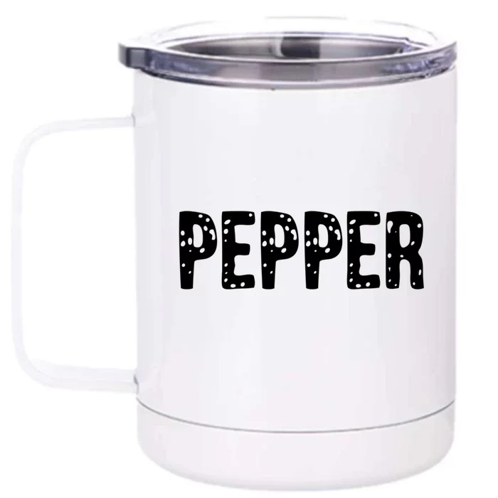 Pepper Costume Couple Salt And Pepper Costume Gift Front & Back 12oz Stainless Steel Tumbler Cup