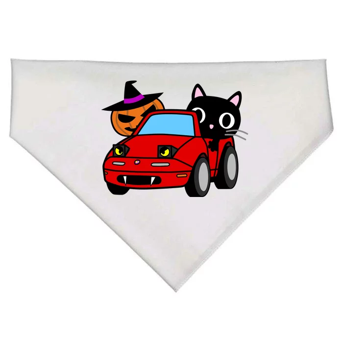 Pumpkin Cat Car For Kids Halloween USA-Made Doggie Bandana