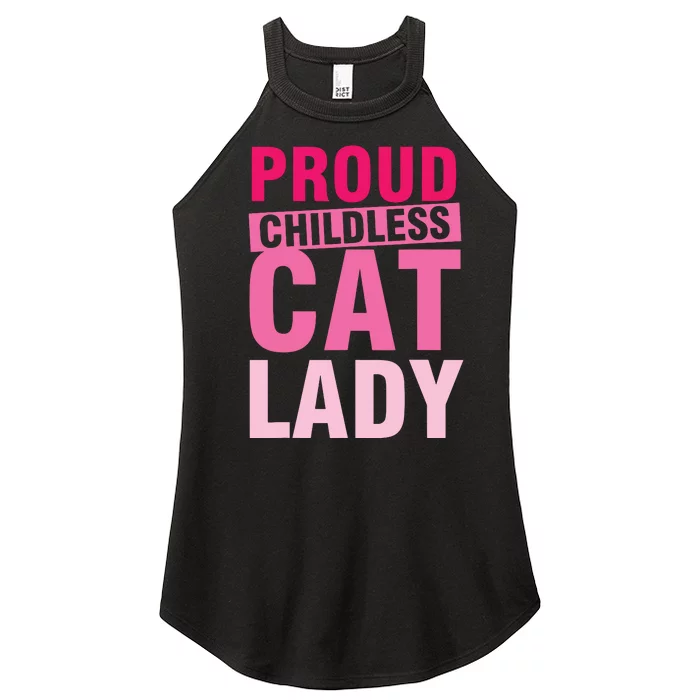 Proud Childless Cat Lady Vintage Design Women’s Perfect Tri Rocker Tank