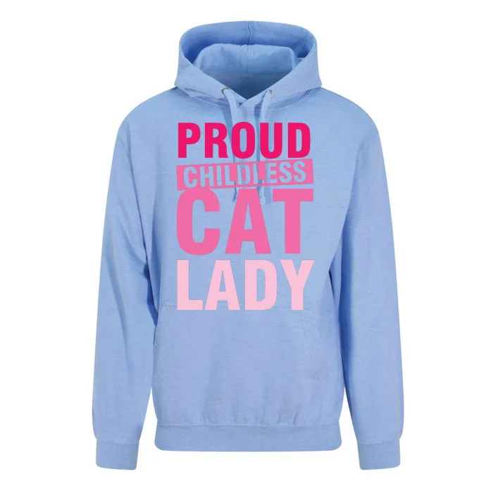 Proud Childless Cat Lady Vintage Design Unisex Surf Hoodie