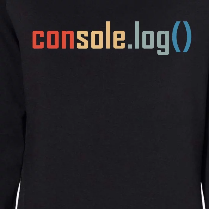 Programming Code Console Log Javascript Debugging Programmer Womens California Wash Sweatshirt