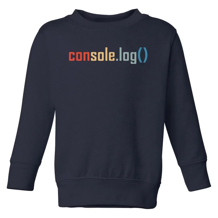 Programming Code Console Log Javascript Debugging Programmer Toddler Sweatshirt