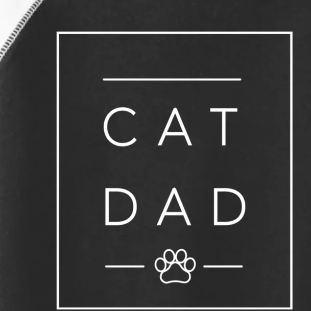 Proud Cat Dad Gift Cool Cat Dad Paw Print Toddler Fine Jersey T-Shirt