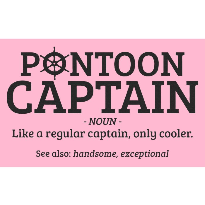 Pontoon Captain Definition Bumper Sticker