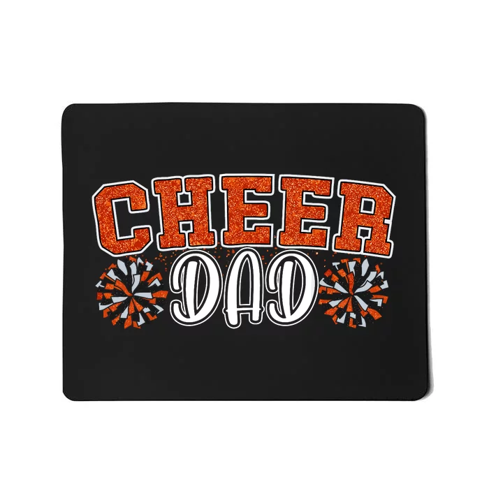 Proud Cheer Dad My Favorite Cheerleader Calls Me Dad Orange Mousepad