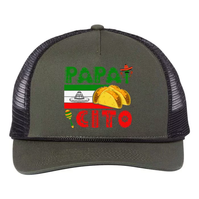 Papacito Cinco De May Mexican Hat Retro Rope Trucker Hat Cap