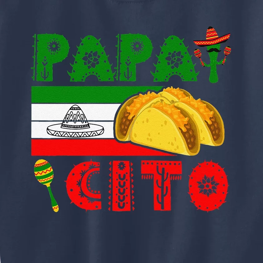 Papacito Cinco De May Mexican Hat Kids Sweatshirt