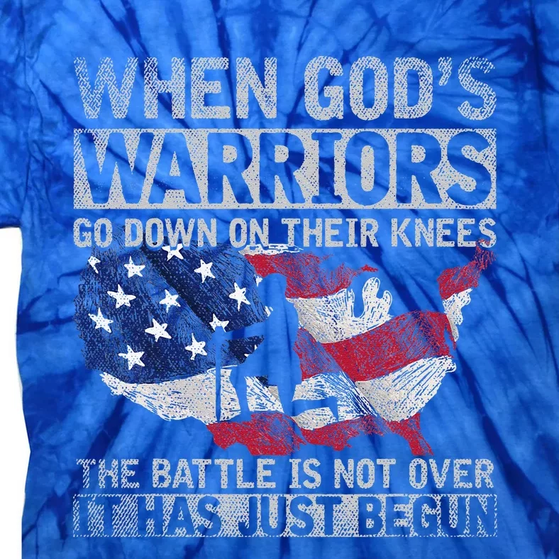 Patriotic Christian Devotee God Christianity US Flag Jesus Tie-Dye T-Shirt