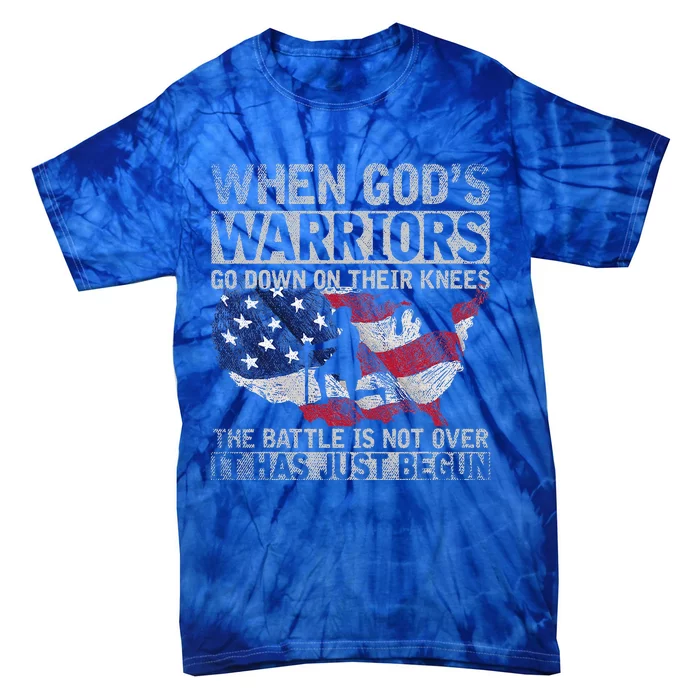 Patriotic Christian Devotee God Christianity US Flag Jesus Tie-Dye T-Shirt