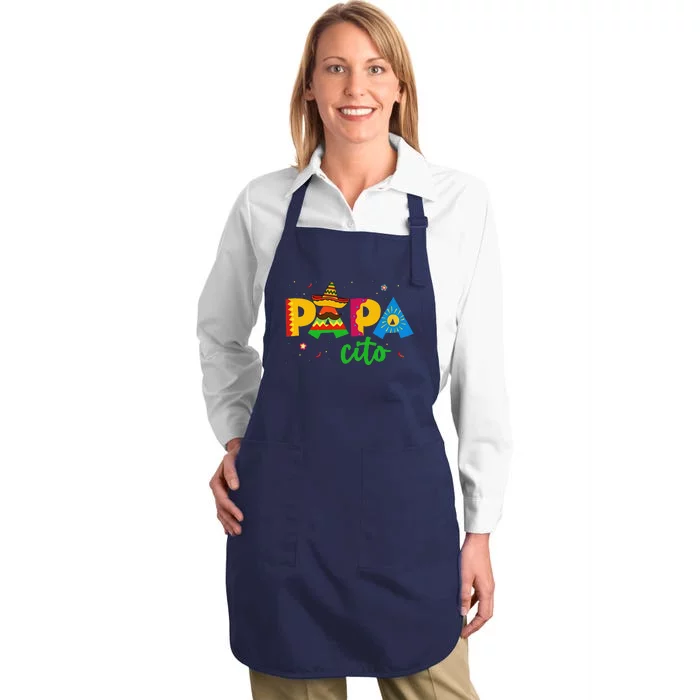 Papacito Cinco De Mayo Sombrero Papa Dad Father's Day Full-Length Apron With Pocket