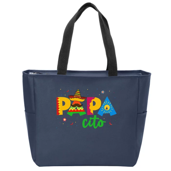 Papacito Cinco De Mayo Sombrero Papa Dad Father's Day Zip Tote Bag