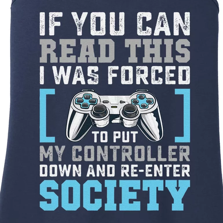 Put Controller Down ReEnter Society Funny Gamer Ladies Essential Tank