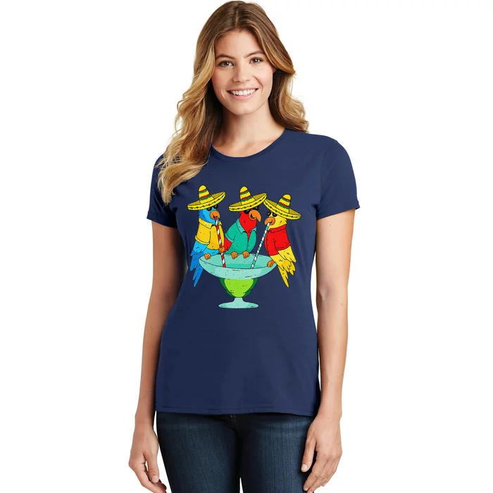 Parrot Cinco De Mayo Funny Drinking Tequila Mexican Fiesta Women's T-Shirt