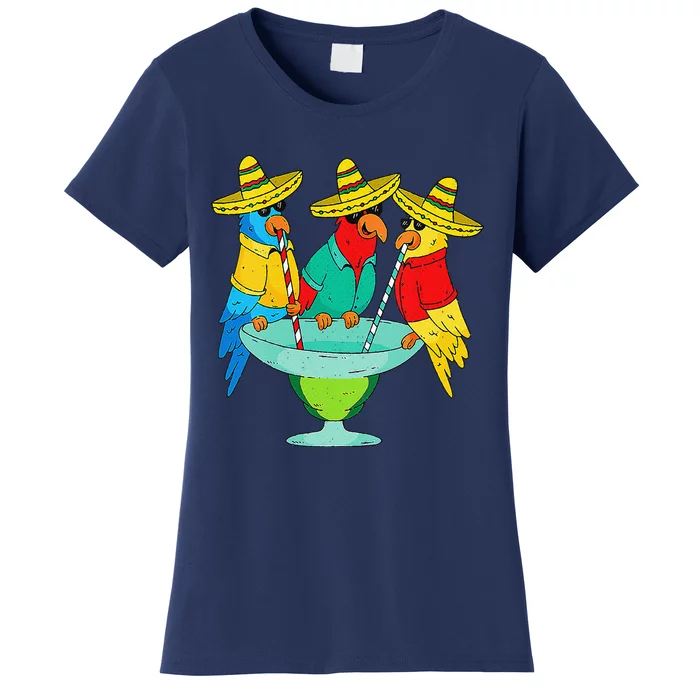 Parrot Cinco De Mayo Funny Drinking Tequila Mexican Fiesta Women's T-Shirt