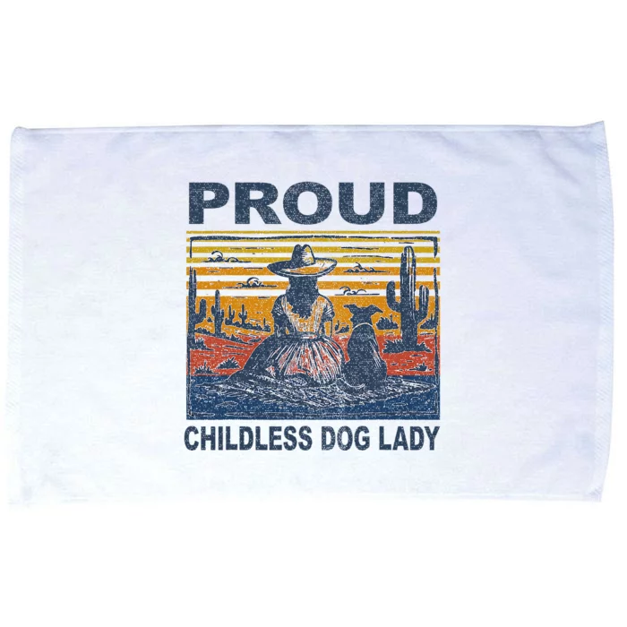 Proud Childless Dog Lady Microfiber Hand Towel