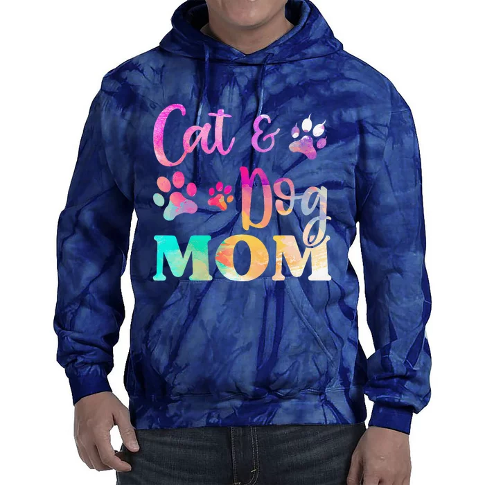 Pet Cat Dog Mom For Women Mothers Day Tie Dye Hoodie