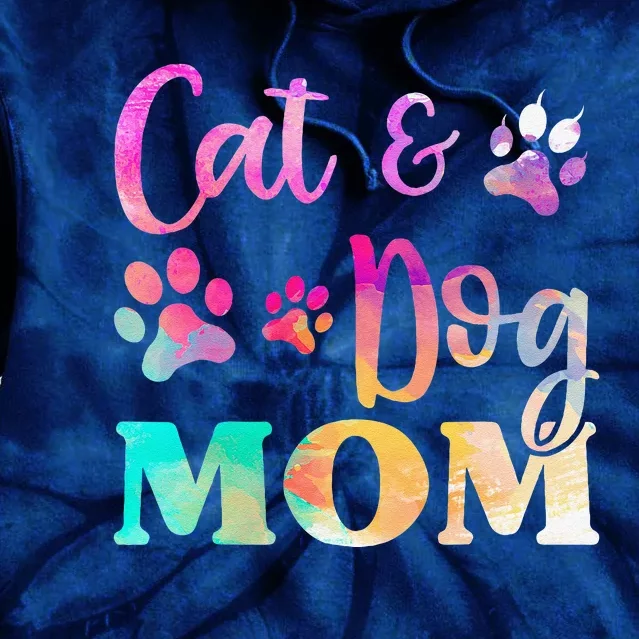 Pet Cat Dog Mom For Women Mothers Day Tie Dye Hoodie