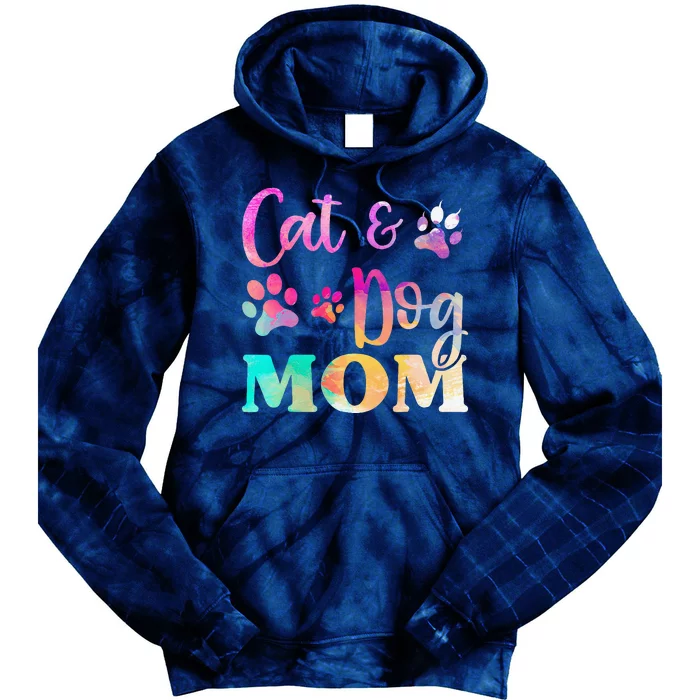 Pet Cat Dog Mom For Women Mothers Day Tie Dye Hoodie