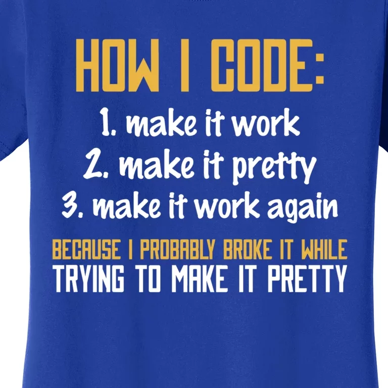 Programmer Coder Developer Programming Coding Great Gift Women's T-Shirt