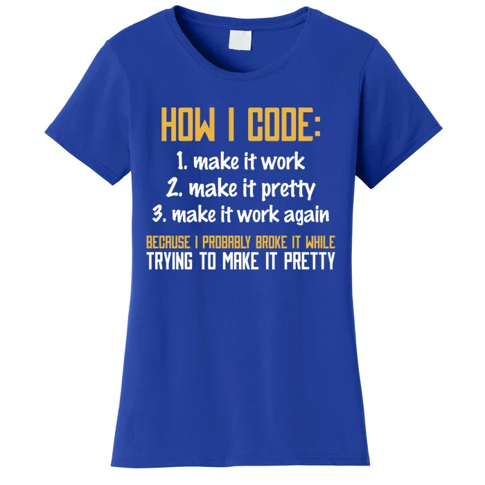 Programmer Coder Developer Programming Coding Great Gift Women's T-Shirt