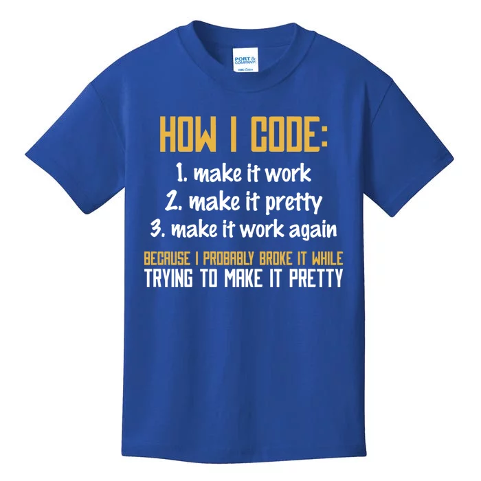 Programmer Coder Developer Programming Coding Great Gift Kids T-Shirt