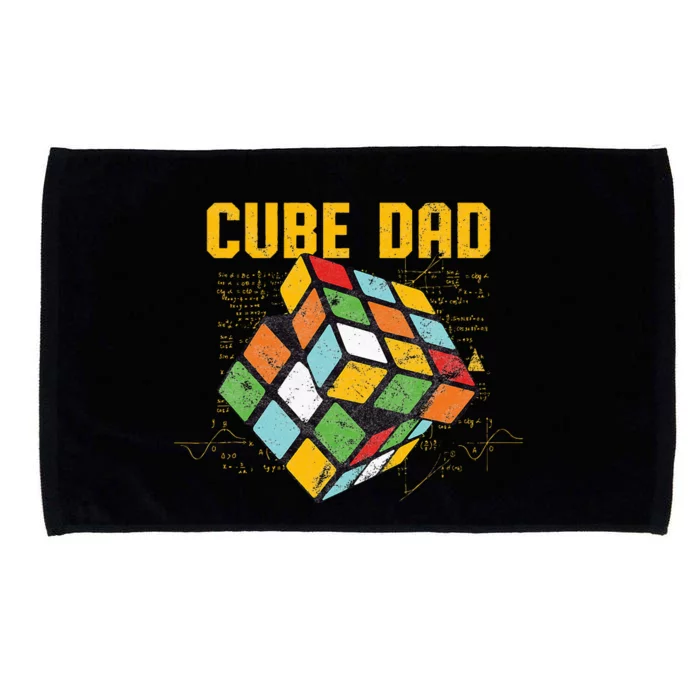 Puzzle Cube Dad Speed Cubing 80S Vintage Math Microfiber Hand Towel