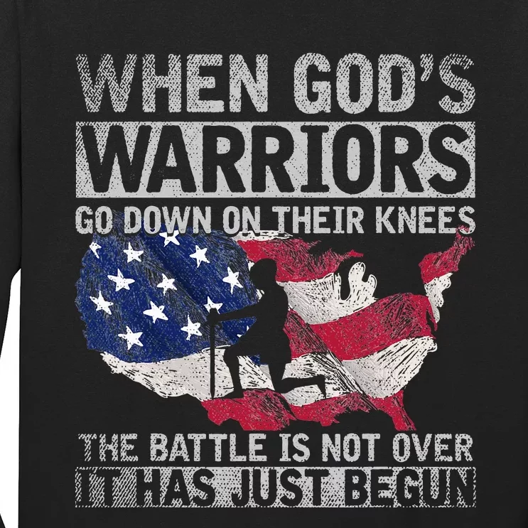 Patriotic Christian Devotee God Christianity US Flag Jesus Long Sleeve Shirt