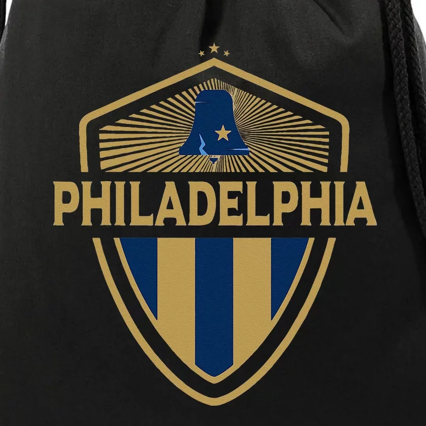 Philadelphia City Designer Badge Pennsylvania Icon Drawstring Bag