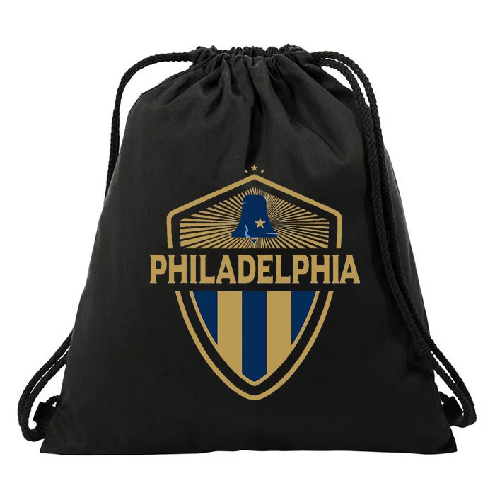 Philadelphia City Designer Badge Pennsylvania Icon Drawstring Bag