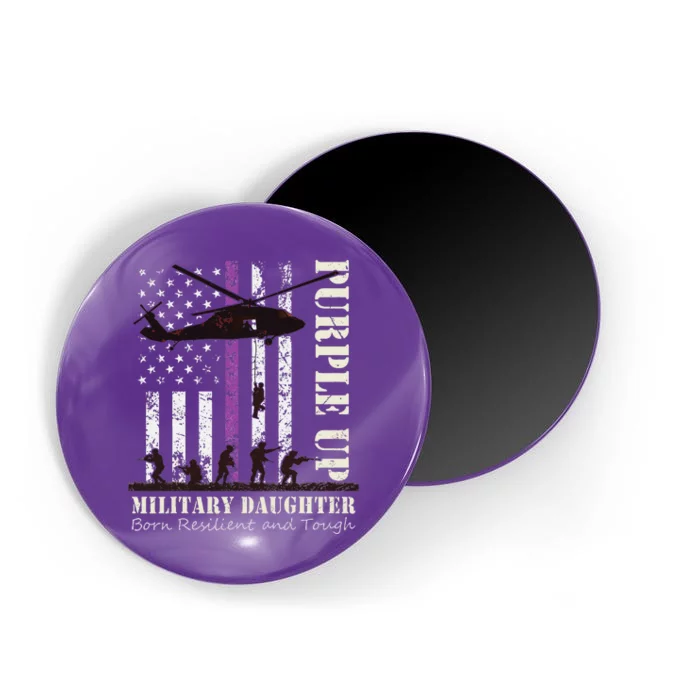 Purple Children's Dress Up Military Children's Month American Flag Magnet