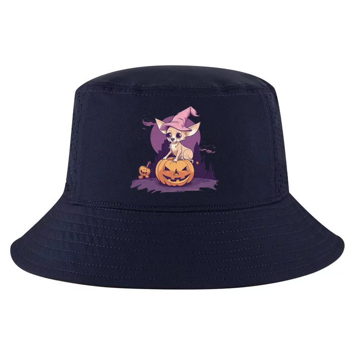 Pumpkin Chihuahua Dog October Fall Autumn Halloween Graphic Cute Gift Cool Comfort Performance Bucket Hat