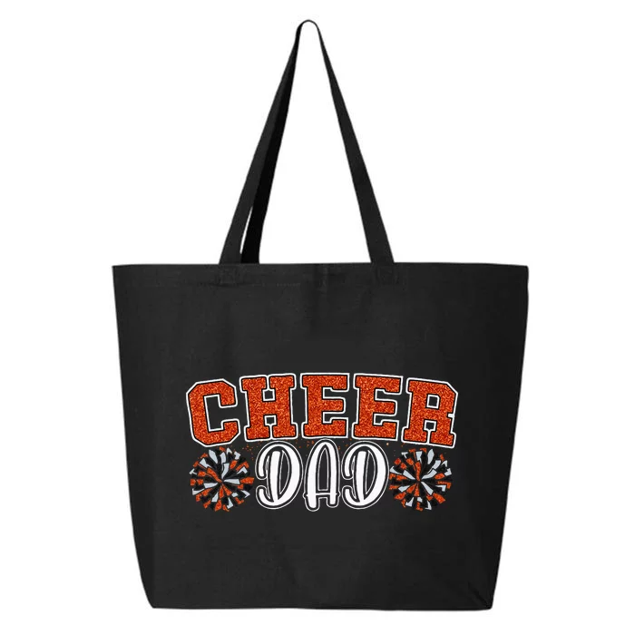 Proud Cheer Dad My Favorite Cheerleader Calls Me Dad Orange 25L Jumbo Tote