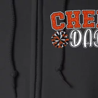 Proud Cheer Dad My Favorite Cheerleader Calls Me Dad Orange Full Zip Hoodie