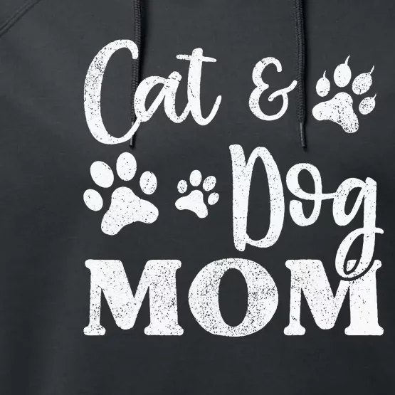 Pet Cat Dog Mom Mothers Day For Women Performance Fleece Hoodie