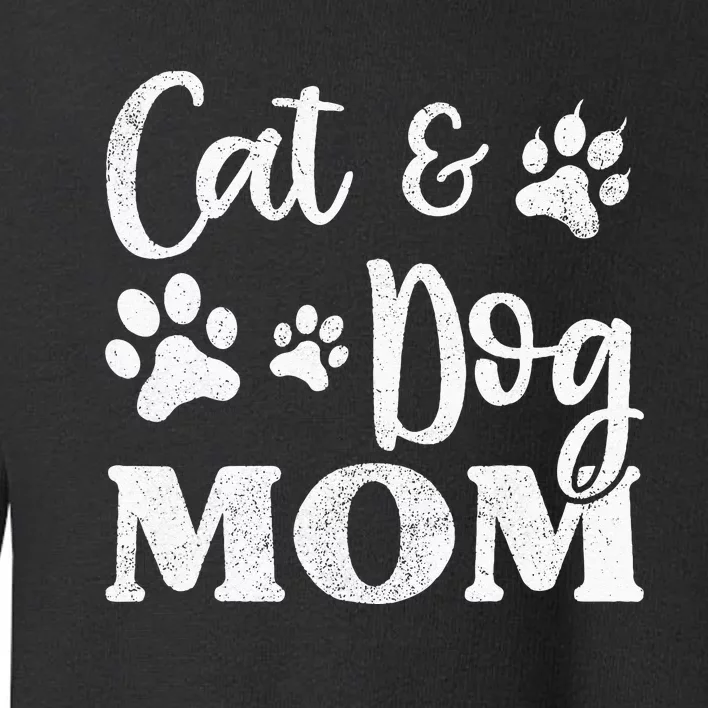 Pet Cat Dog Mom Mothers Day For Women Toddler Sweatshirt