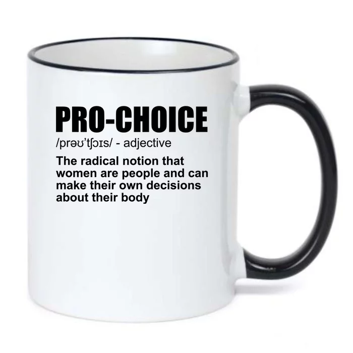 Pro Choice Definition Black Color Changing Mug