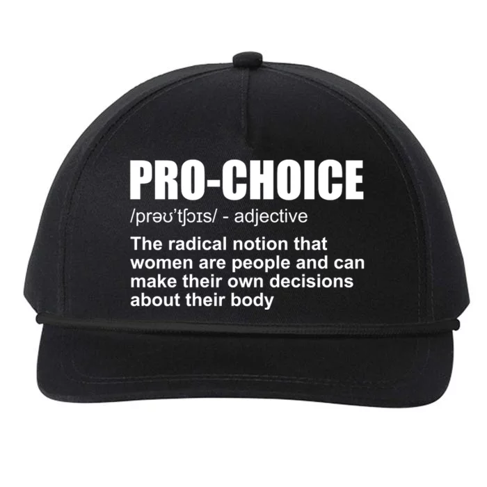 Pro Choice Definition Snapback Five-Panel Rope Hat