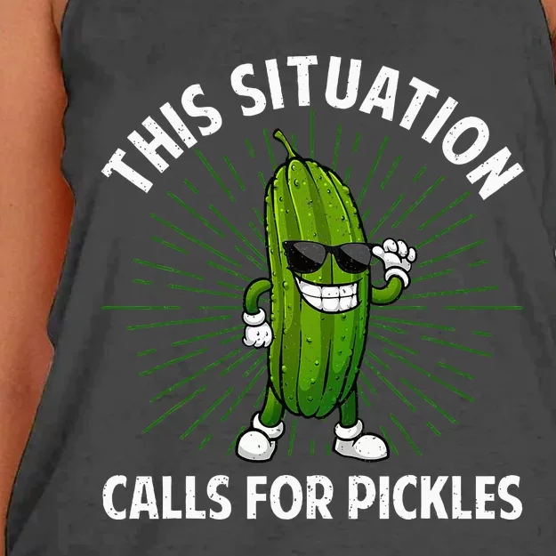 Pickle Cucumber Dill Pickle Lover Women's Knotted Racerback Tank