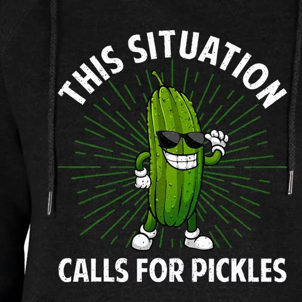 Pickle Cucumber Dill Pickle Lover Womens Funnel Neck Pullover Hood