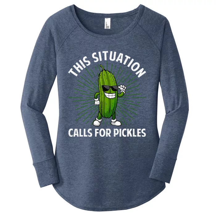 Pickle Cucumber Dill Pickle Lover Women's Perfect Tri Tunic Long Sleeve Shirt