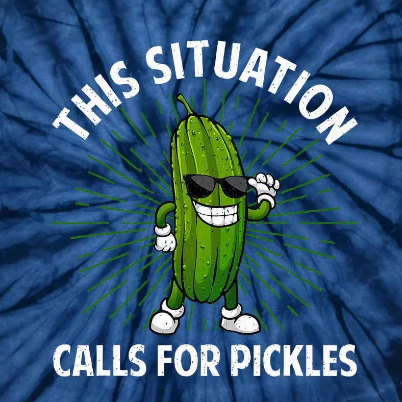 Pickle Cucumber Dill Pickle Lover Tie-Dye T-Shirt