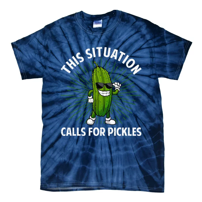 Pickle Cucumber Dill Pickle Lover Tie-Dye T-Shirt