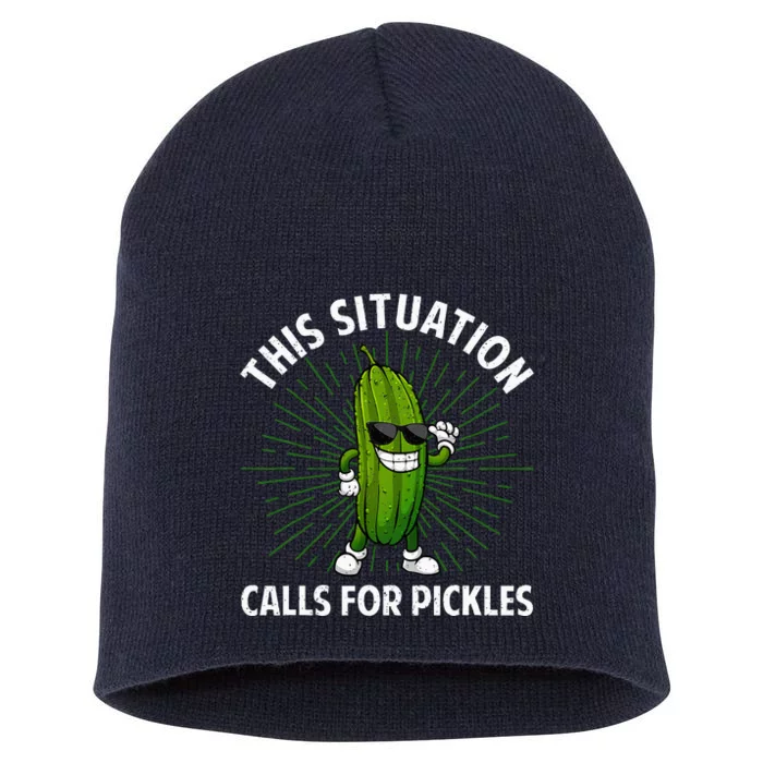 Pickle Cucumber Dill Pickle Lover Short Acrylic Beanie