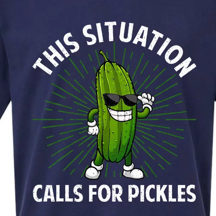 Pickle Cucumber Dill Pickle Lover Sueded Cloud Jersey T-Shirt