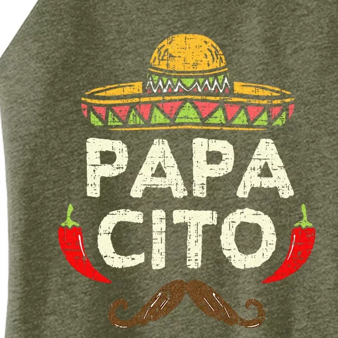 Papacito Cinco De Mayo Dad Fiesta Mexican Women’s Perfect Tri Rocker Tank